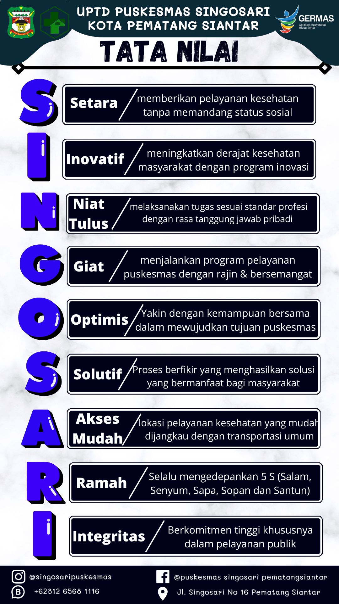 Tata Nilai Puskesmas Singosari